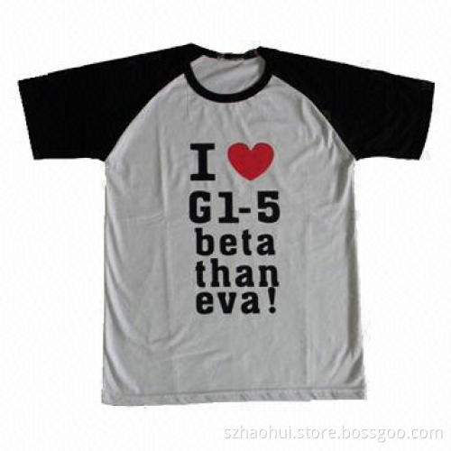 Rubber printed cotton sports shirt